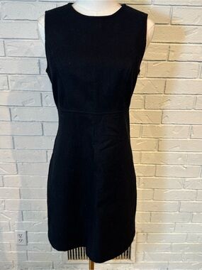 Vintage 90s y2k GAP Classic Black Wool Sheath Dress Women's 4